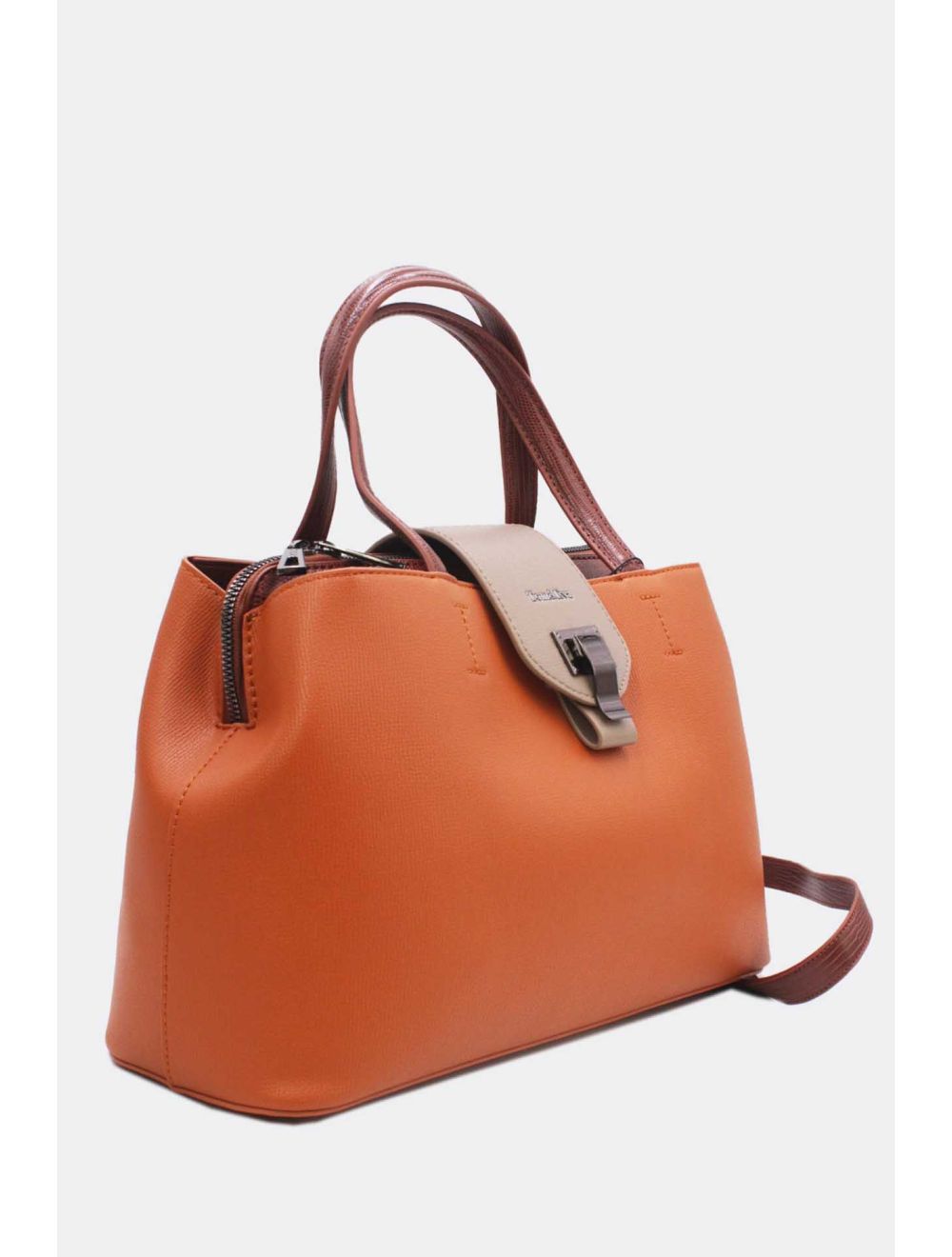 Tom&eva Sac Ordinateur Languette 24B-6115-Brown/Khaki