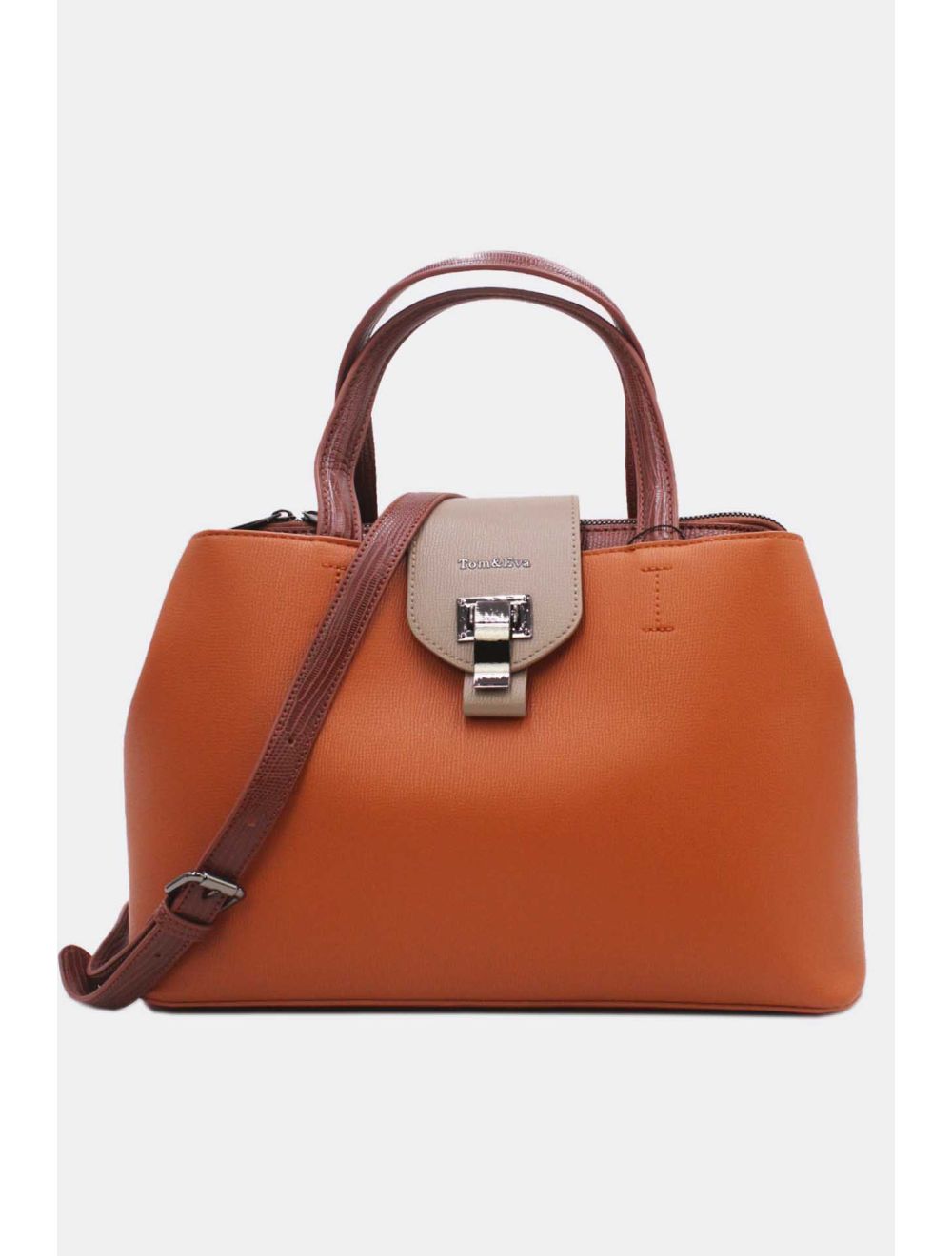 tom&eva Sac Ordinateur Languette 24B-6115-Brown/Khaki