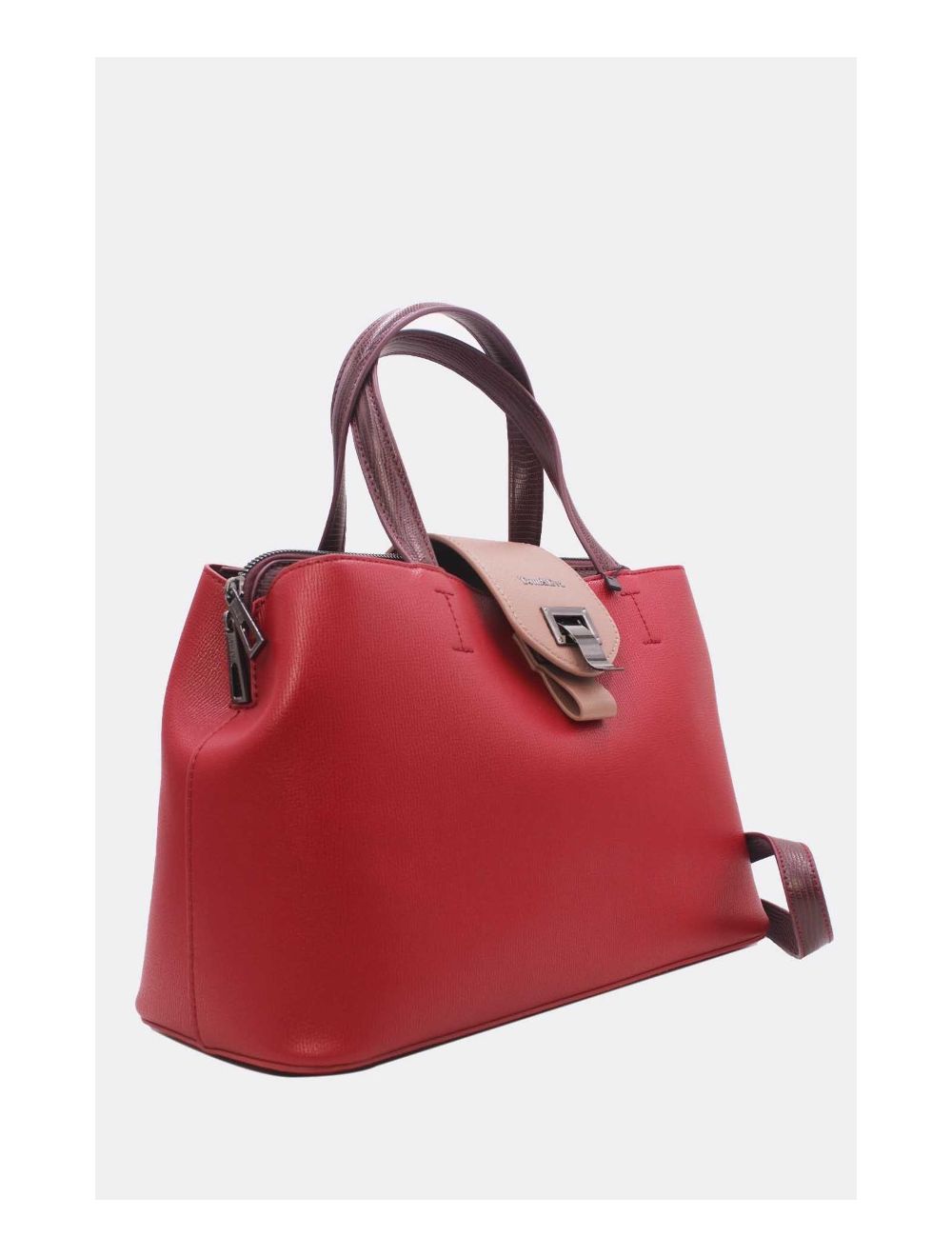 Tom&eva Sac Ordinateur Languette 24B-6115-Burgundy/Pink