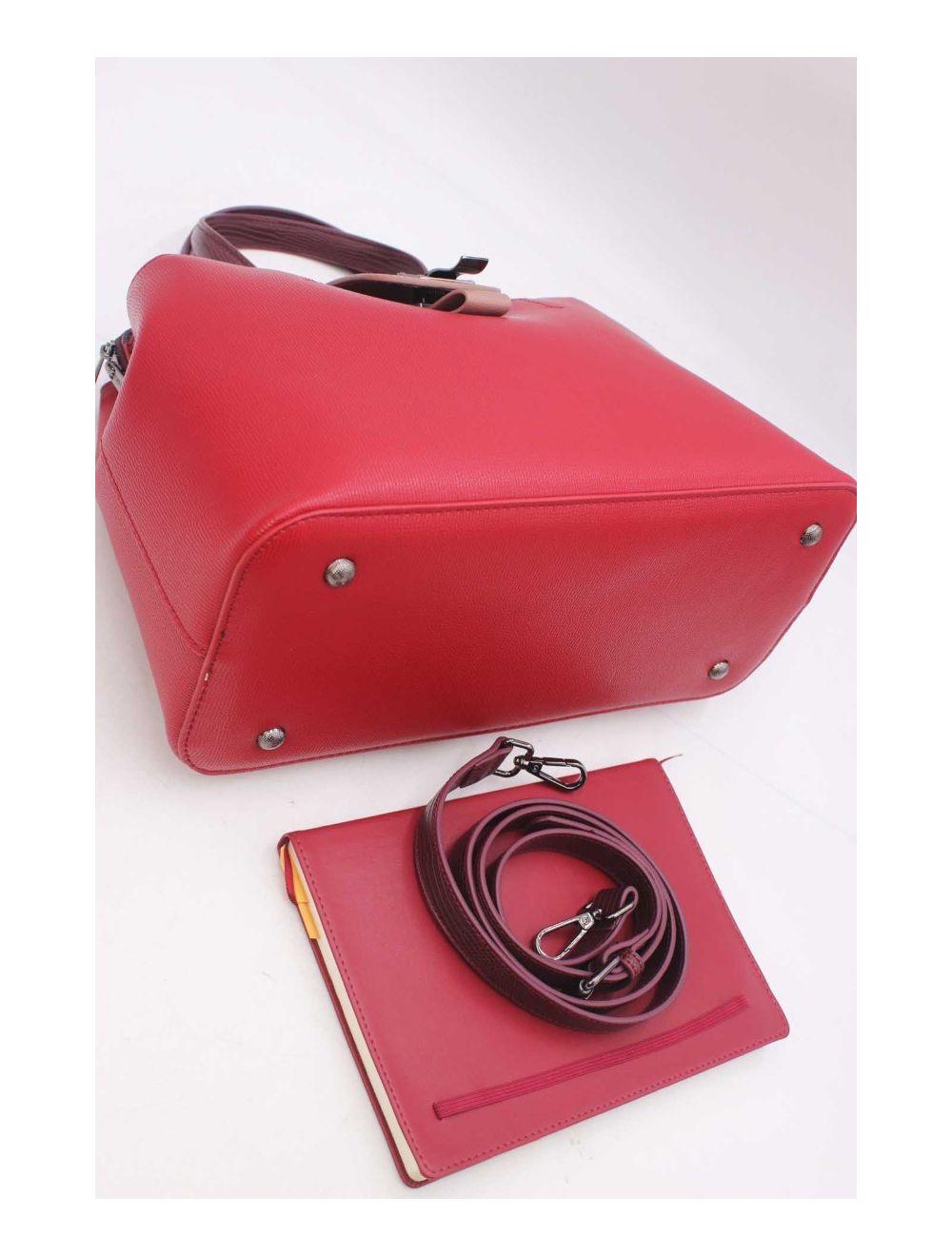 Tom&eva Sac Ordinateur Languette 24B-6115-Burgundy/Pink