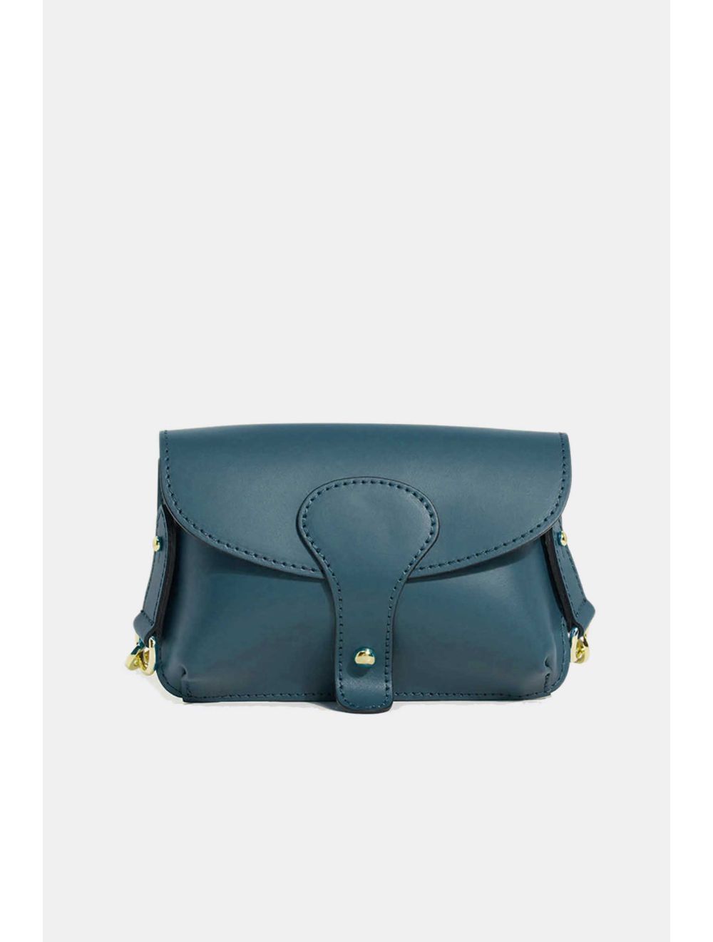 Tom&eva Sac Pochette Banane En Croûte De Cuir De Vachette Lisse-3968 PHILOMENE-PETROLE