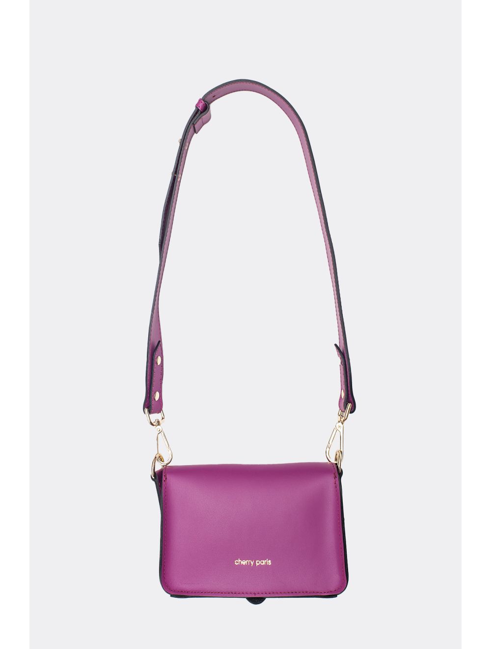 Tom&eva Sac Pochette Banane En Croûte De Cuir De Vachette Lisse-PHILOMENE 3968-PRUNE