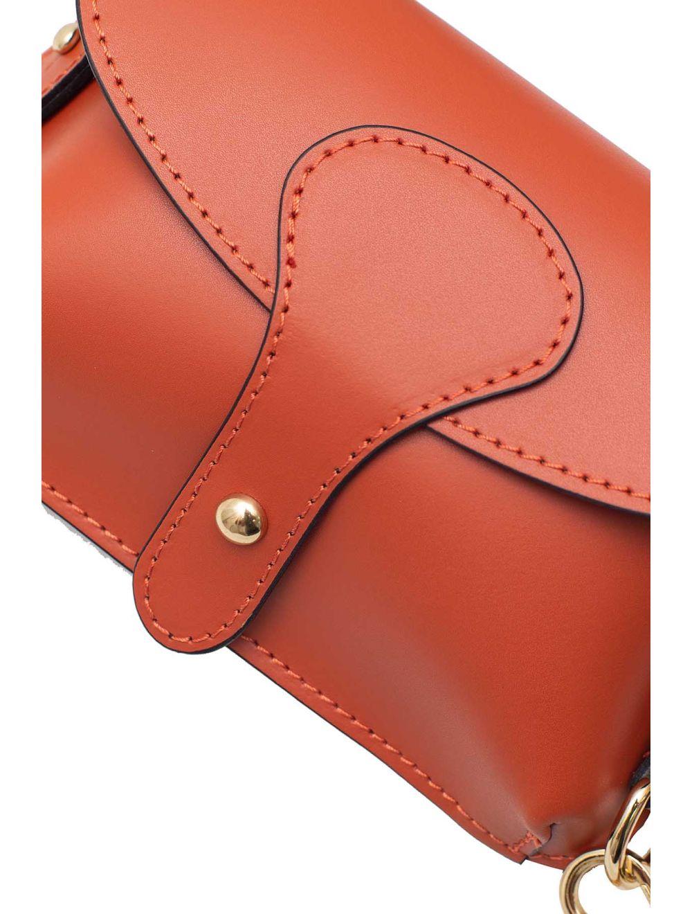 Tom&eva Sac Pochette Banane En Croûte De Cuir De Vachette Lisse-PHILOMENE 3968-ROUILLE