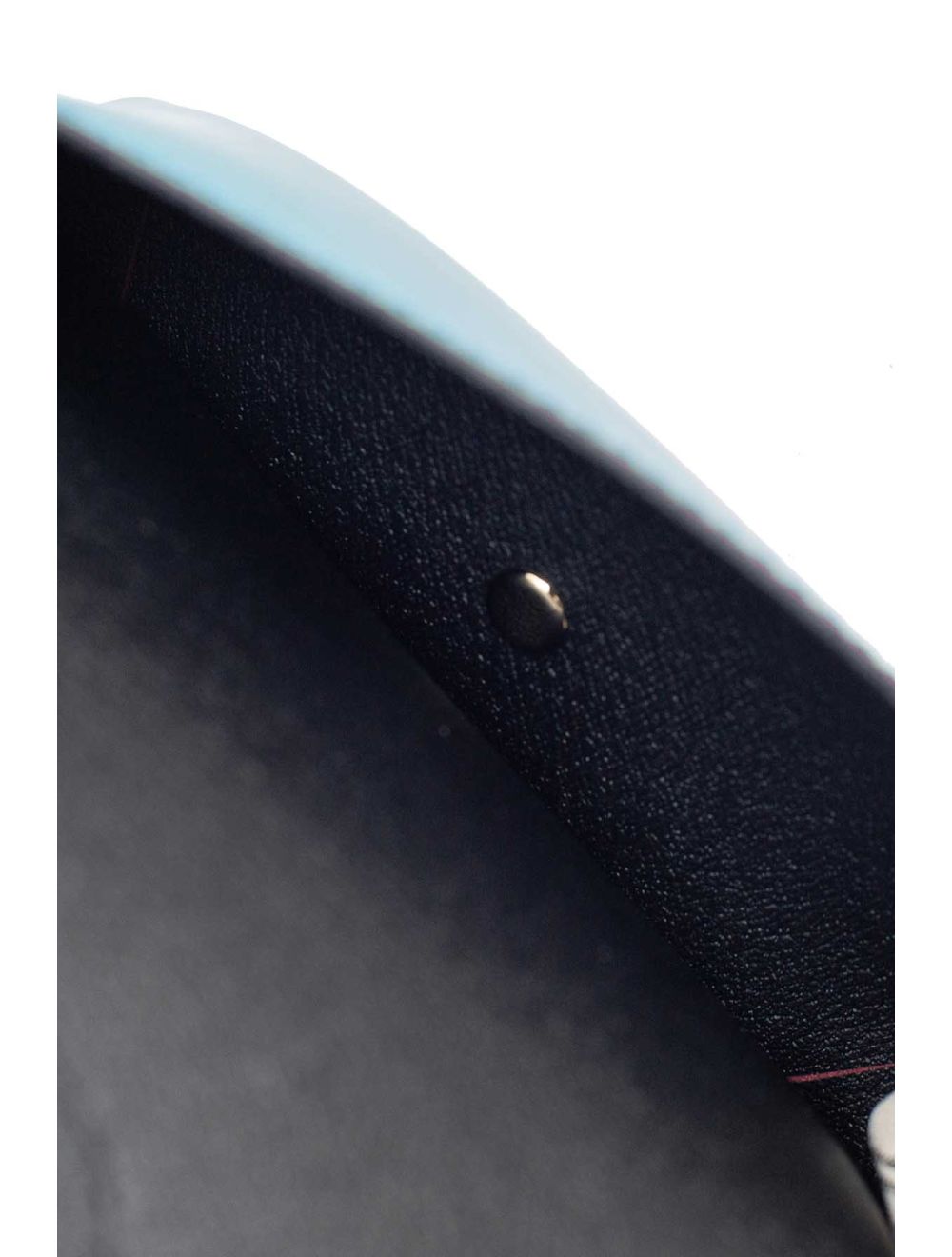 tom&eva Sac pochette banane en croûte de cuir de vachette lisse-PHILOMENE 3968-BLEU GIVRE