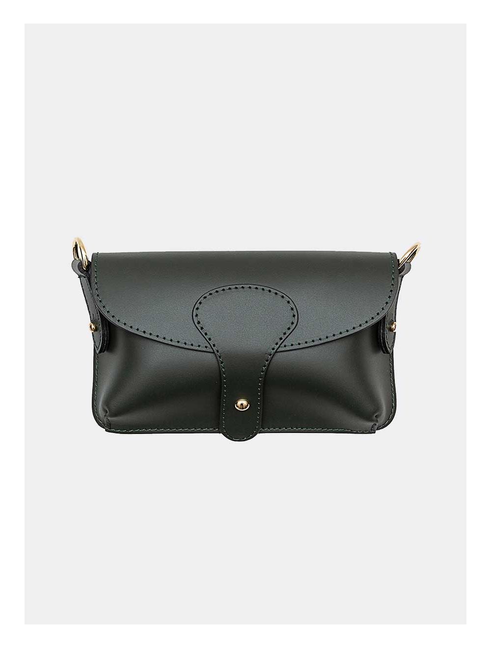 Tom&eva Sac Pochette Banane En Croûte De Cuir De Vachette Lisse-PHILOMENE 3968-VERT