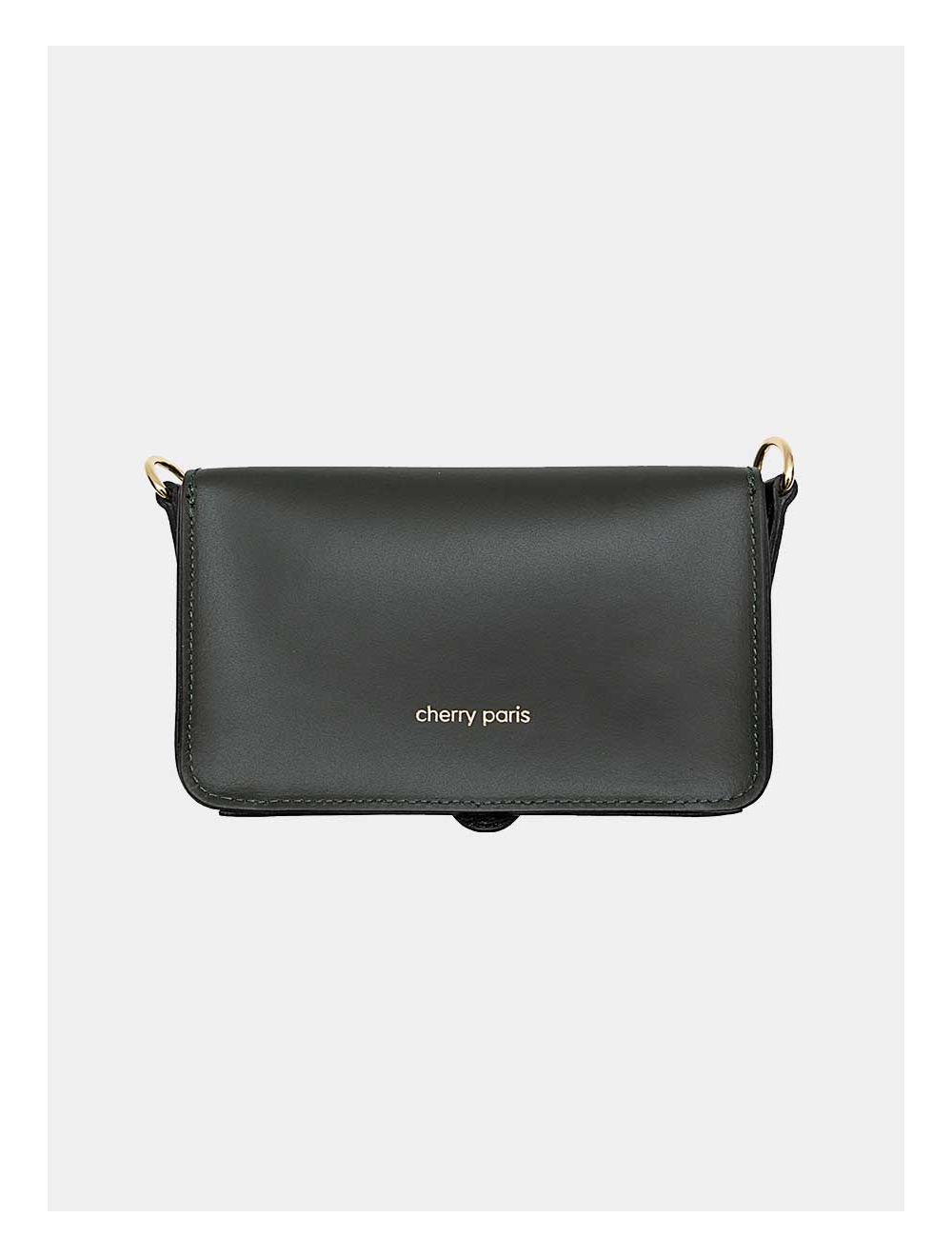 Tom&eva Sac Pochette Banane En Croûte De Cuir De Vachette Lisse-PHILOMENE 3968-VERT