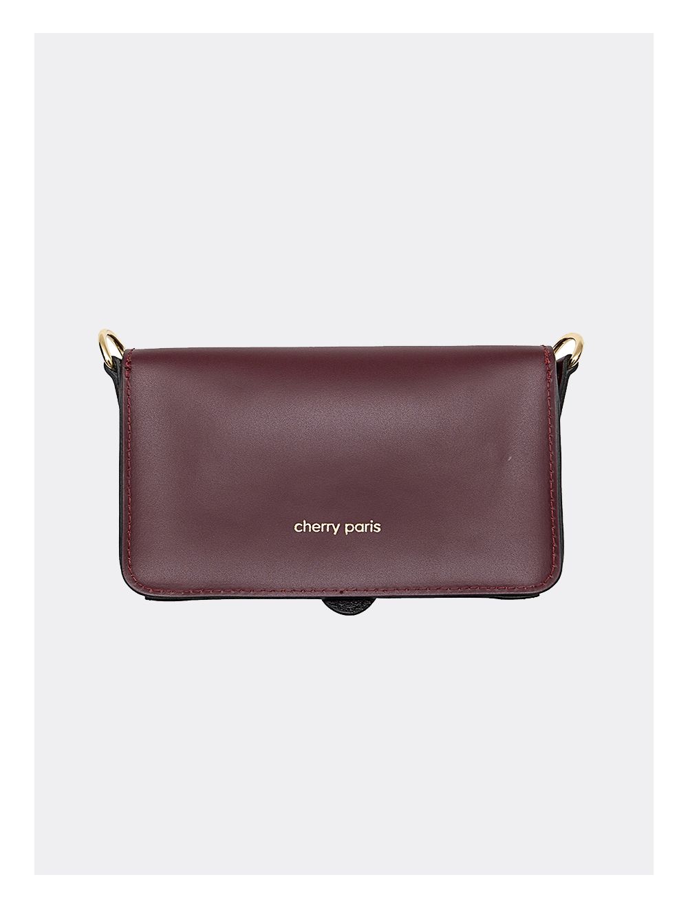Tom&eva Sac Pochette Banane En Croûte De Cuir De Vachette Lisse-PHILOMENE 3968-BORDEAUX