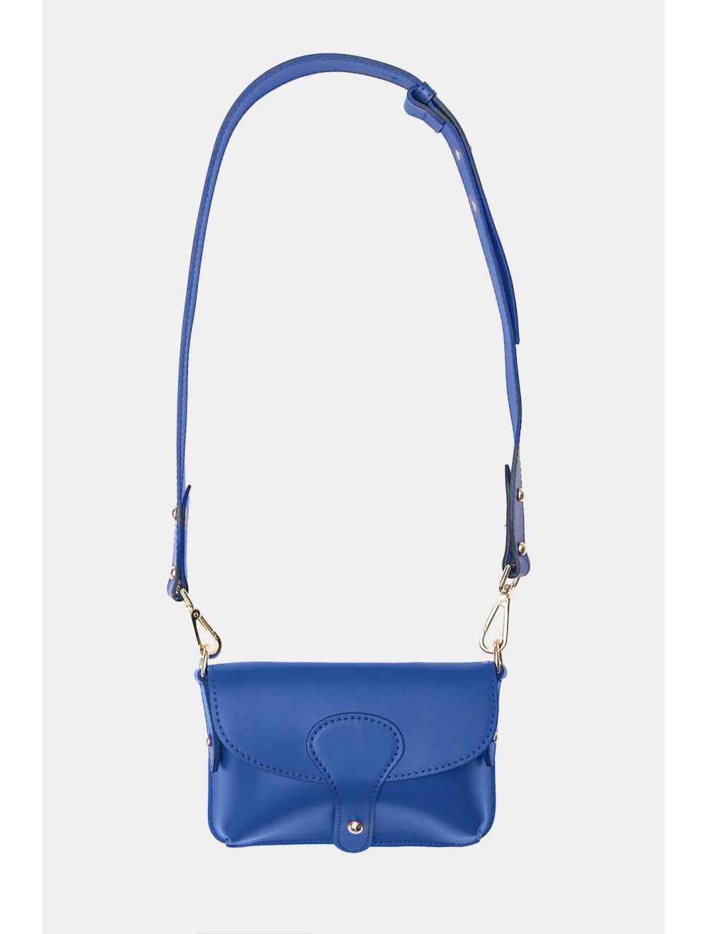 Tom&eva Sac Pochette Banane En Croûte De Cuir De Vachette Lisse-PHILOMENE 3968-BLEU ROI