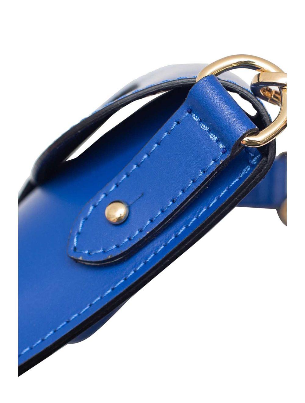 Tom&eva Sac Pochette Banane En Croûte De Cuir De Vachette Lisse-PHILOMENE 3968-BLEU ROI