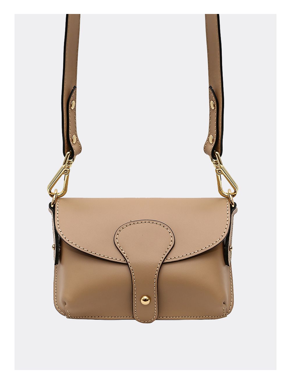 Tom&eva Sac Pochette Banane En Croûte De Cuir De Vachette Lisse-PHILOMENE 3968-SABLE