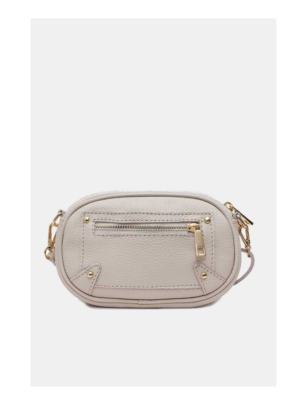 Tom&eva Sac Pochette Cuir De Vachette Grainée 4160 YUMI-Beige