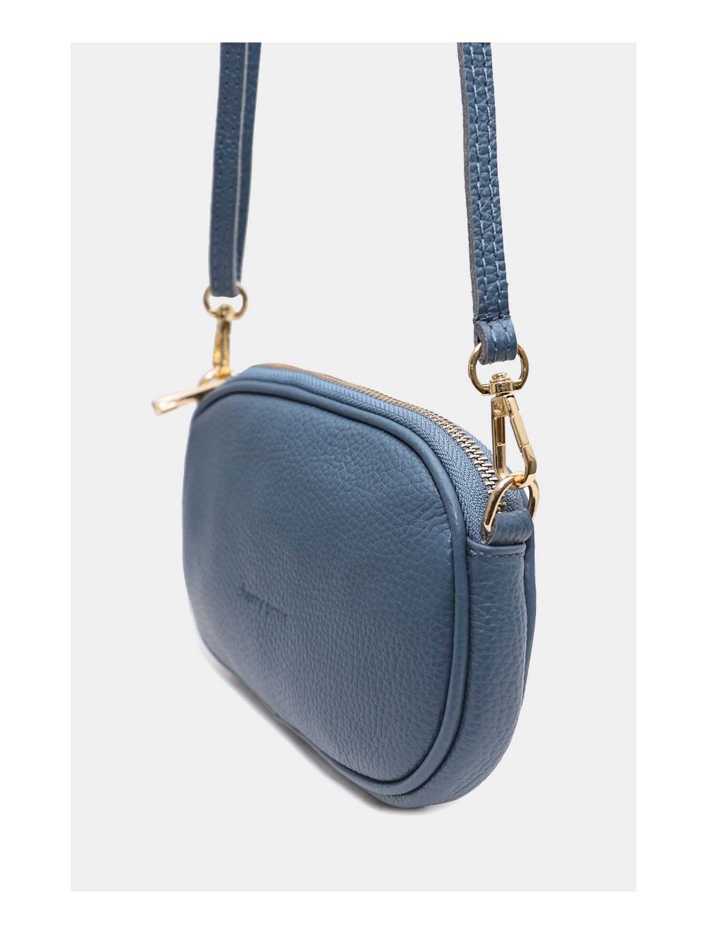 Tom&eva Sac Pochette Cuir De Vachette Grainée 4160 YUMI-Bleu