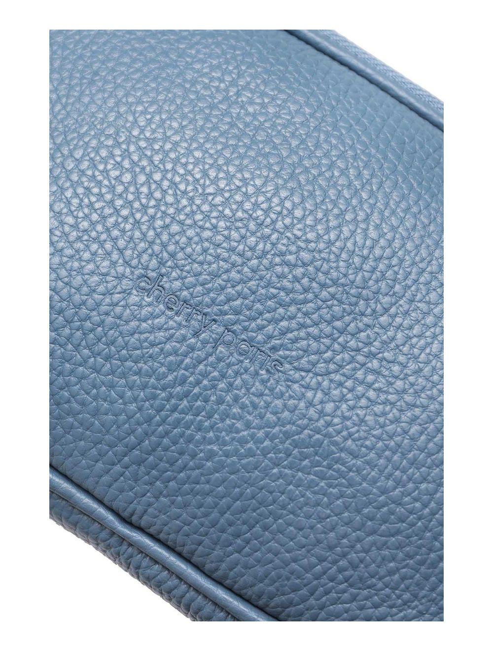 Tom&eva Sac Pochette Cuir De Vachette Grainée 4160 YUMI-Bleu