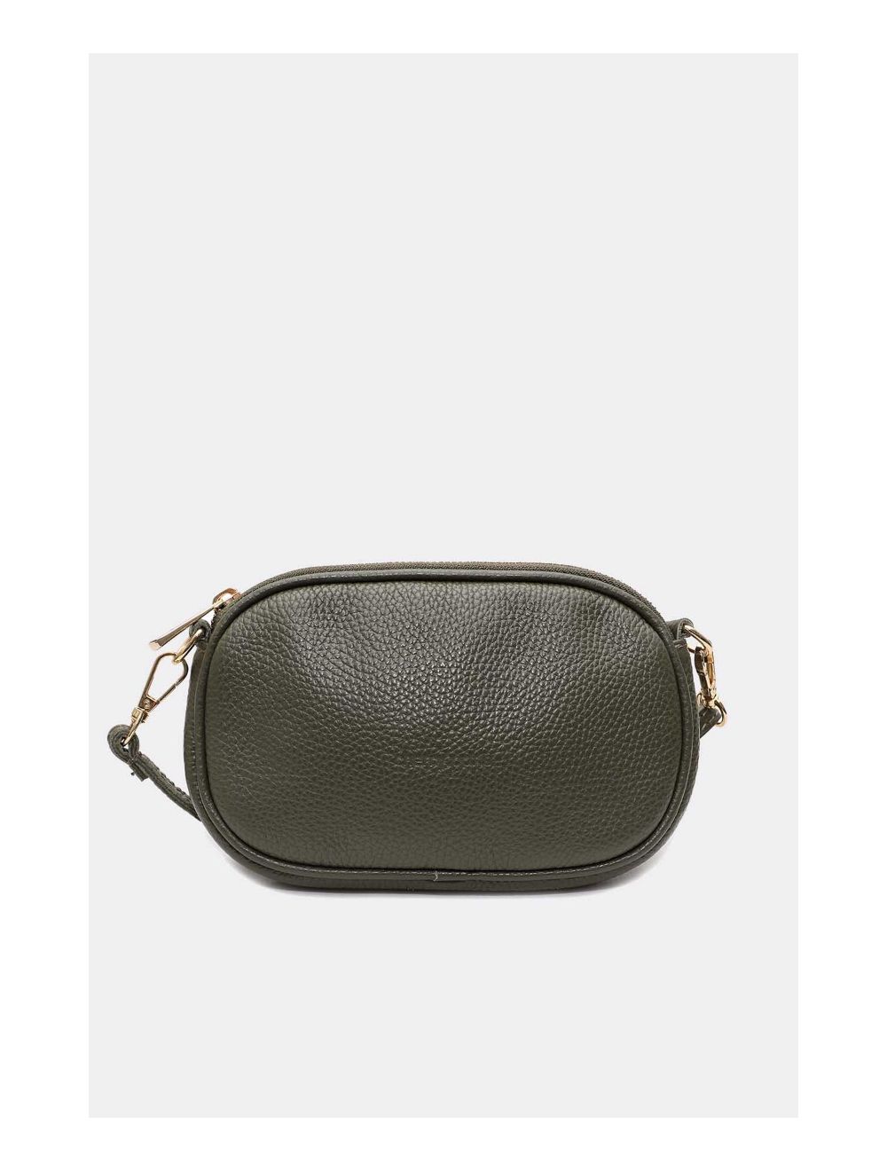 Tom&eva Sac Pochette Cuir De Vachette Grainée 4160 YUMI-Kaki