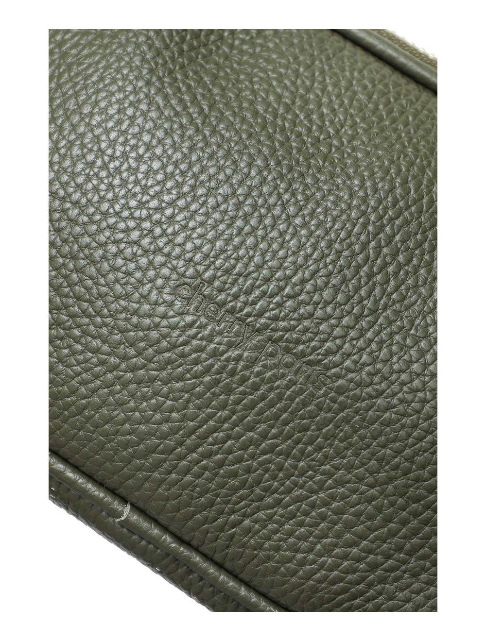 Tom&eva Sac Pochette Cuir De Vachette Grainée 4160 YUMI-Kaki