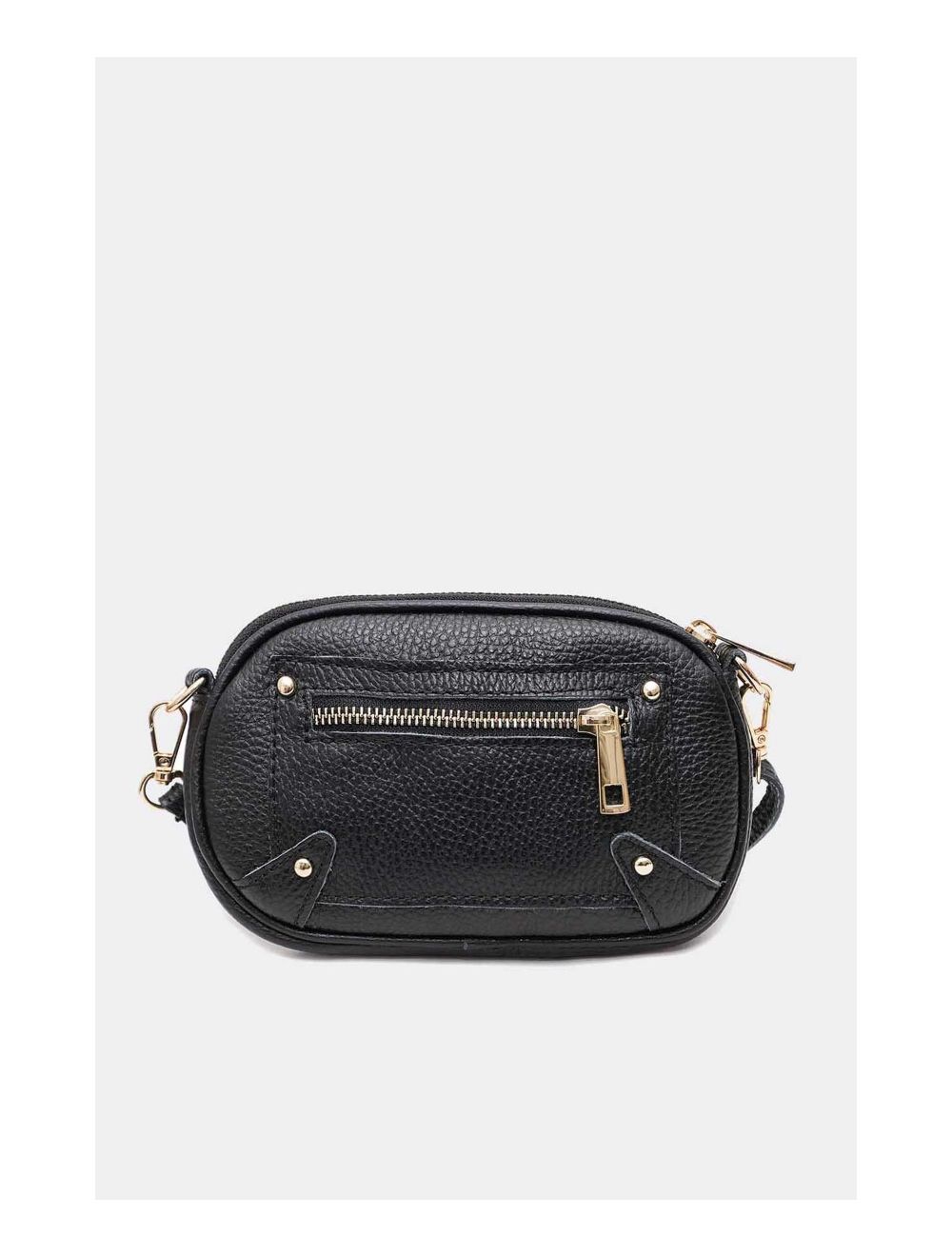 Tom&eva Sac Pochette Cuir De Vachette Grainée 4160 YUMI-Noir