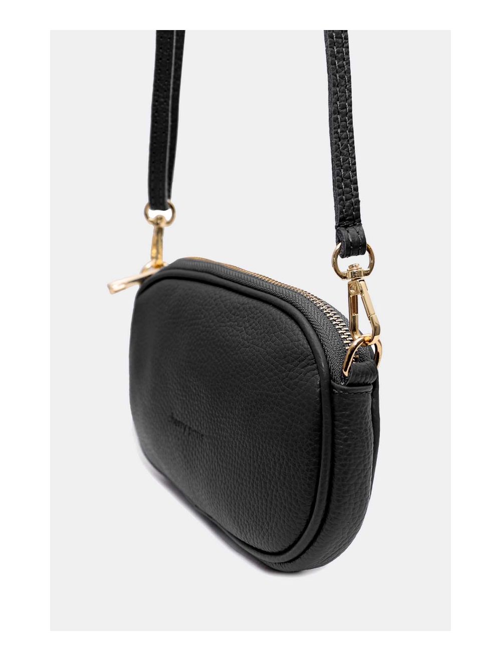 Tom&eva Sac Pochette Cuir De Vachette Grainée 4160 YUMI-Noir