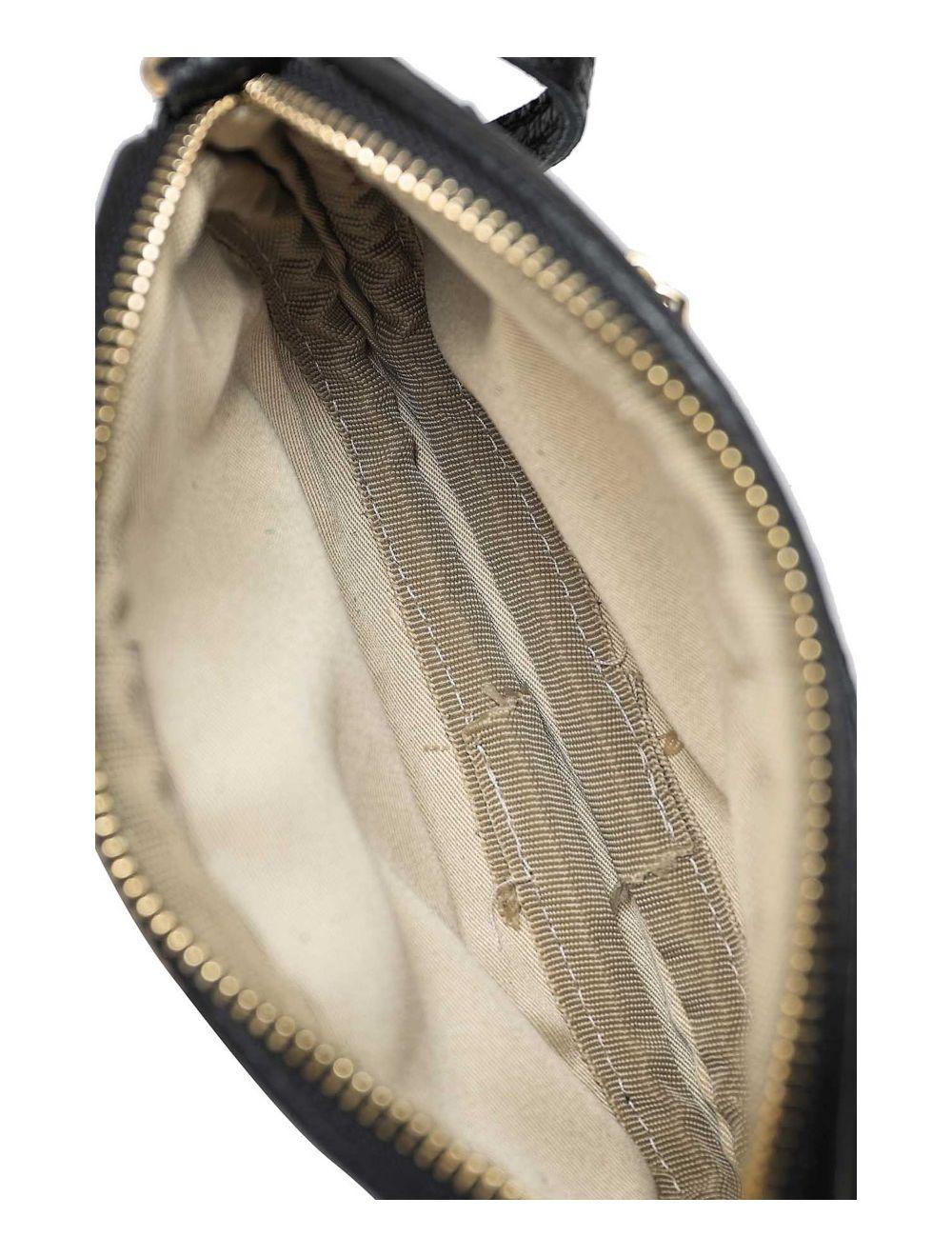 tom&eva Sac Pochette Cuir de Vachette Grainée 4160 YUMI-Noir