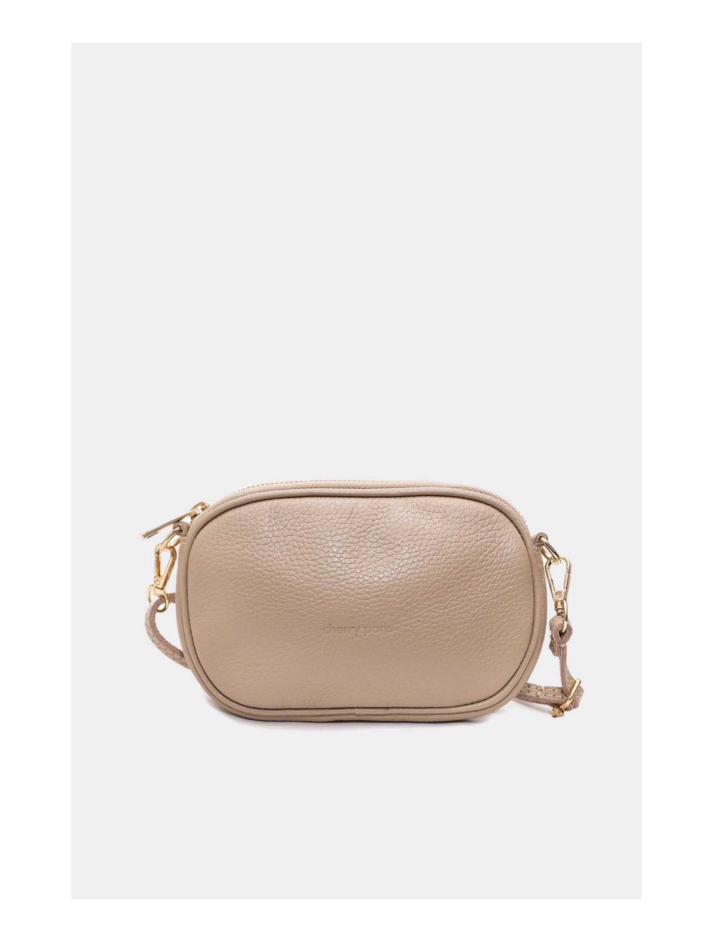 Tom&eva Sac Pochette Cuir De Vachette Grainée 4160 YUMI-Taupe