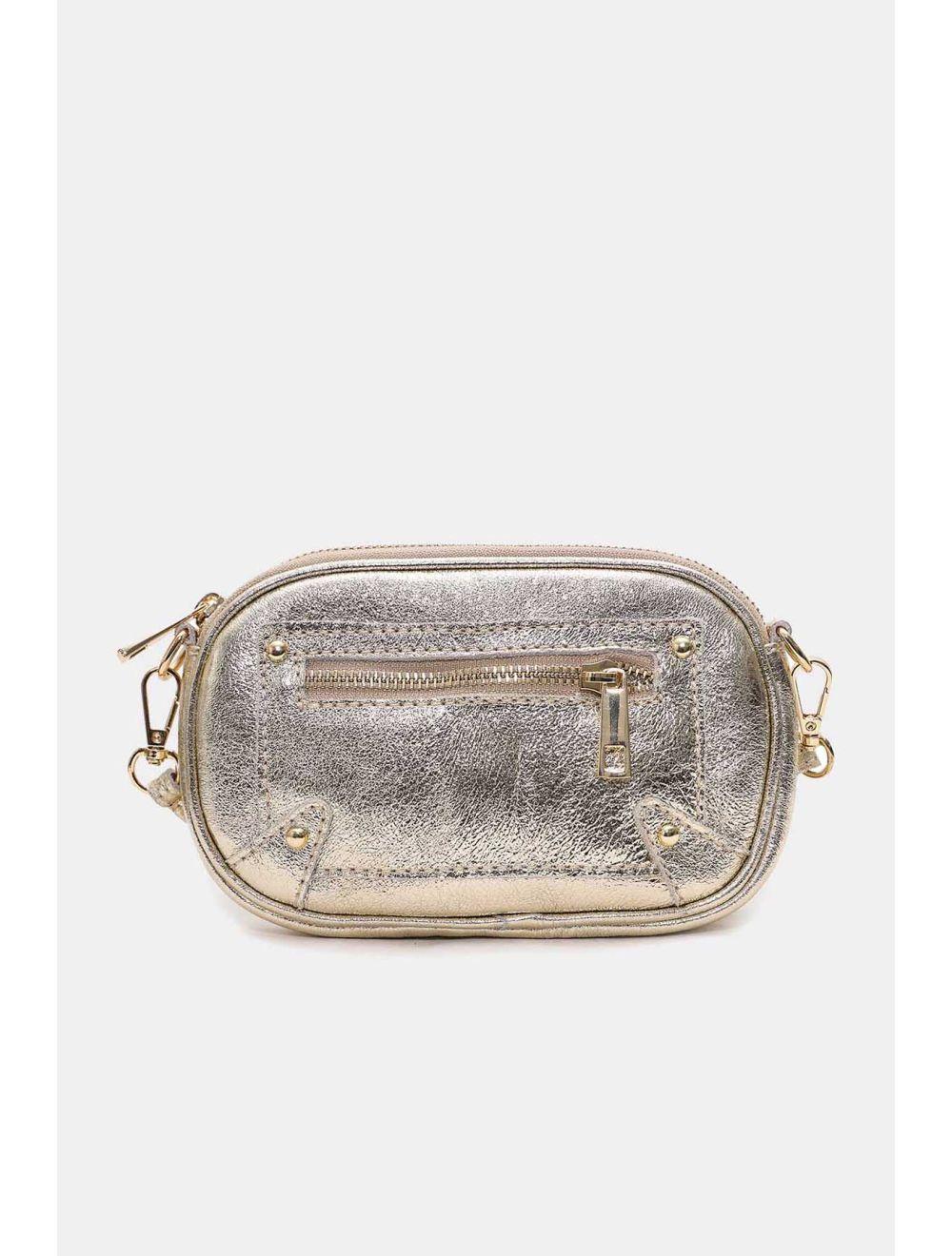 Tom&eva Sac Pochette Cuir Métallisé 4160B YUMI METAL-DORE