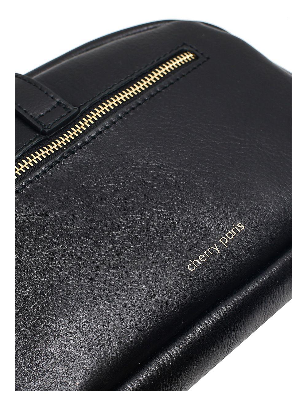 Tom&eva Sac Porté Croisé Avec Patte Avant En Cuir Vachette Collet-ANNABELLE 4046-NOIR
