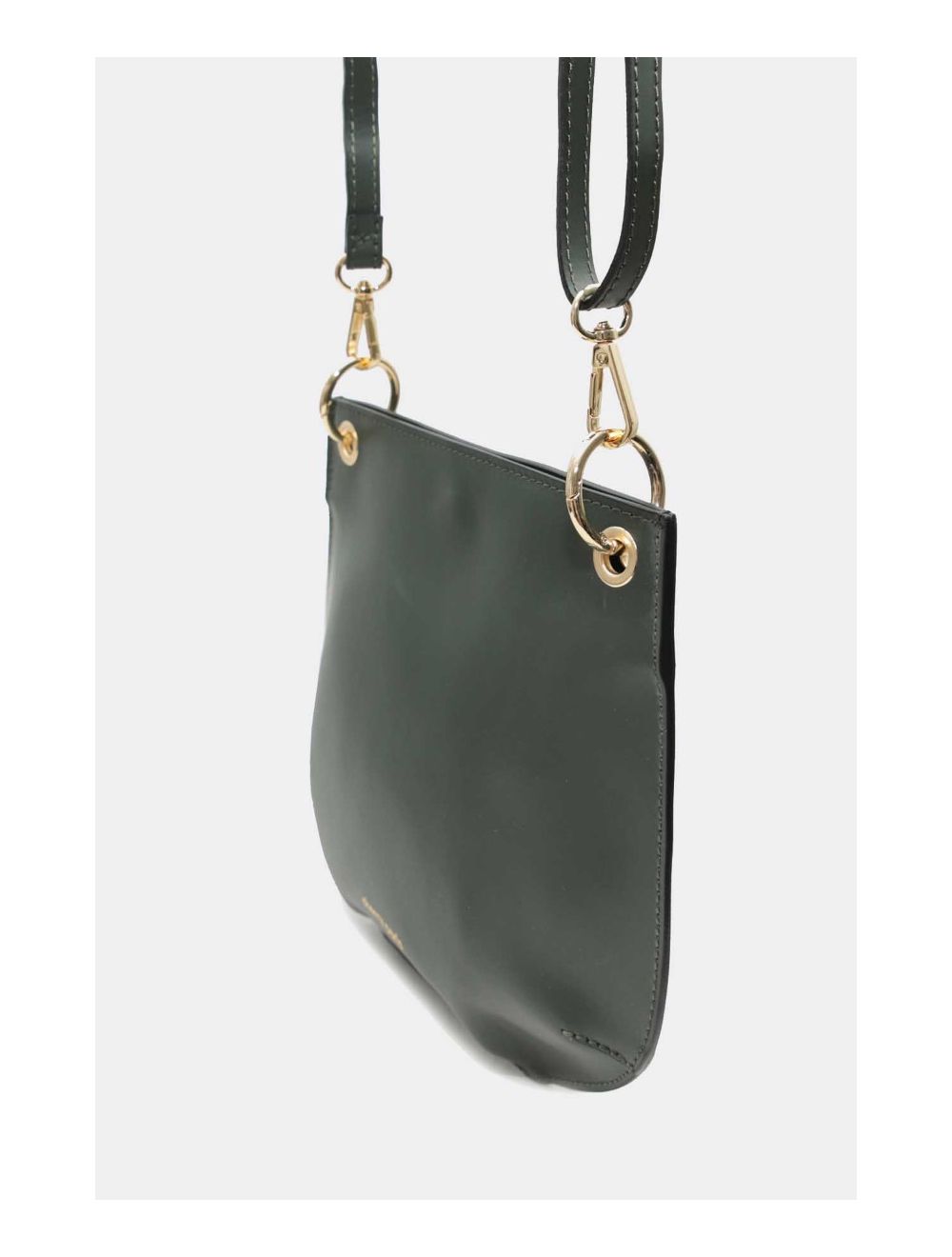 Tom&eva Sac Porté Croisé En Croûte Cuir De Vachette Lisse 4127 CELIA-Vert