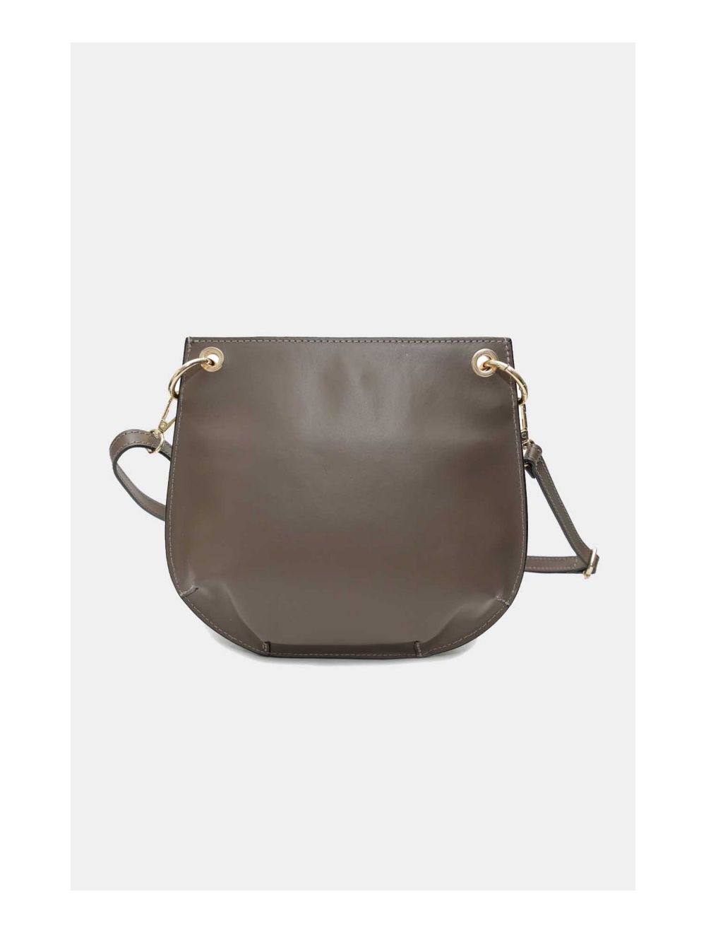 Tom&eva Sac Porté Croisé En Croûte Cuir De Vachette Lisse 4127 CELIA-Taupe