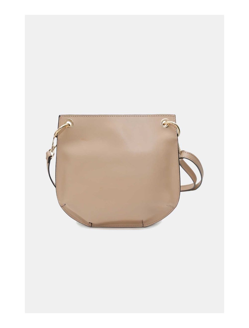 tom&eva Sac Porté Croisé en Croûte Cuir de Vachette Lisse 4127 CELIA-Sable