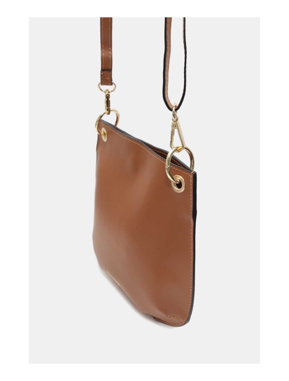Tom&eva Sac Porté Croisé En Croûte Cuir De Vachette Lisse 4127 CELIA-Camel