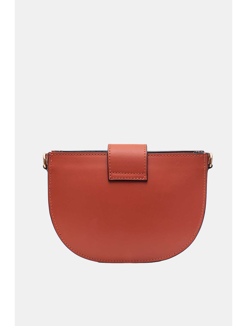 Tom&eva Sac Porté Croisé En Croûte Cuir Vachette Lisse 4077 TIGUIDA-Rouille