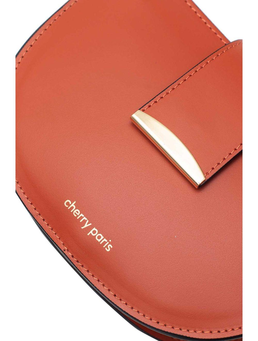 Tom&eva Sac Porté Croisé En Croûte Cuir Vachette Lisse 4077 TIGUIDA-Rouille