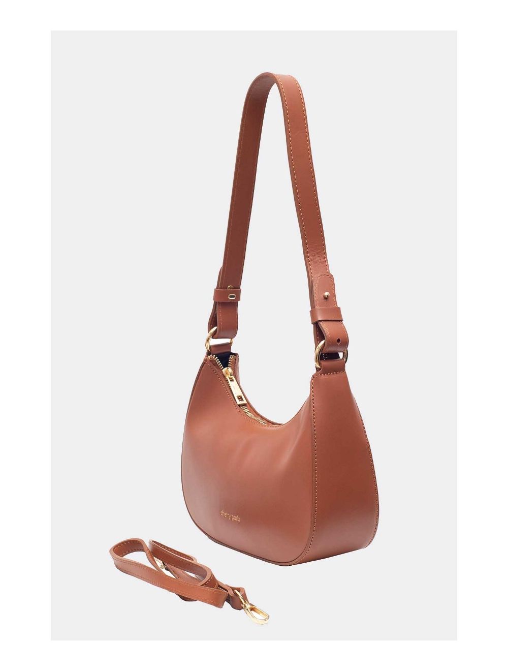 Tom&eva Sac Porté Croisé En Croûte Cuir Vachette Lisse 4076 DANA-Camel