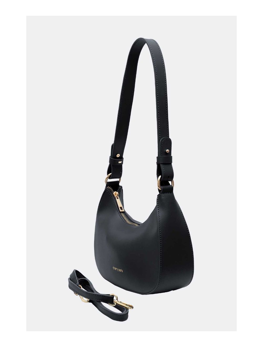 Tom&eva Sac Porté Croisé En Croûte Cuir Vachette Lisse 4076 DANA-Noir