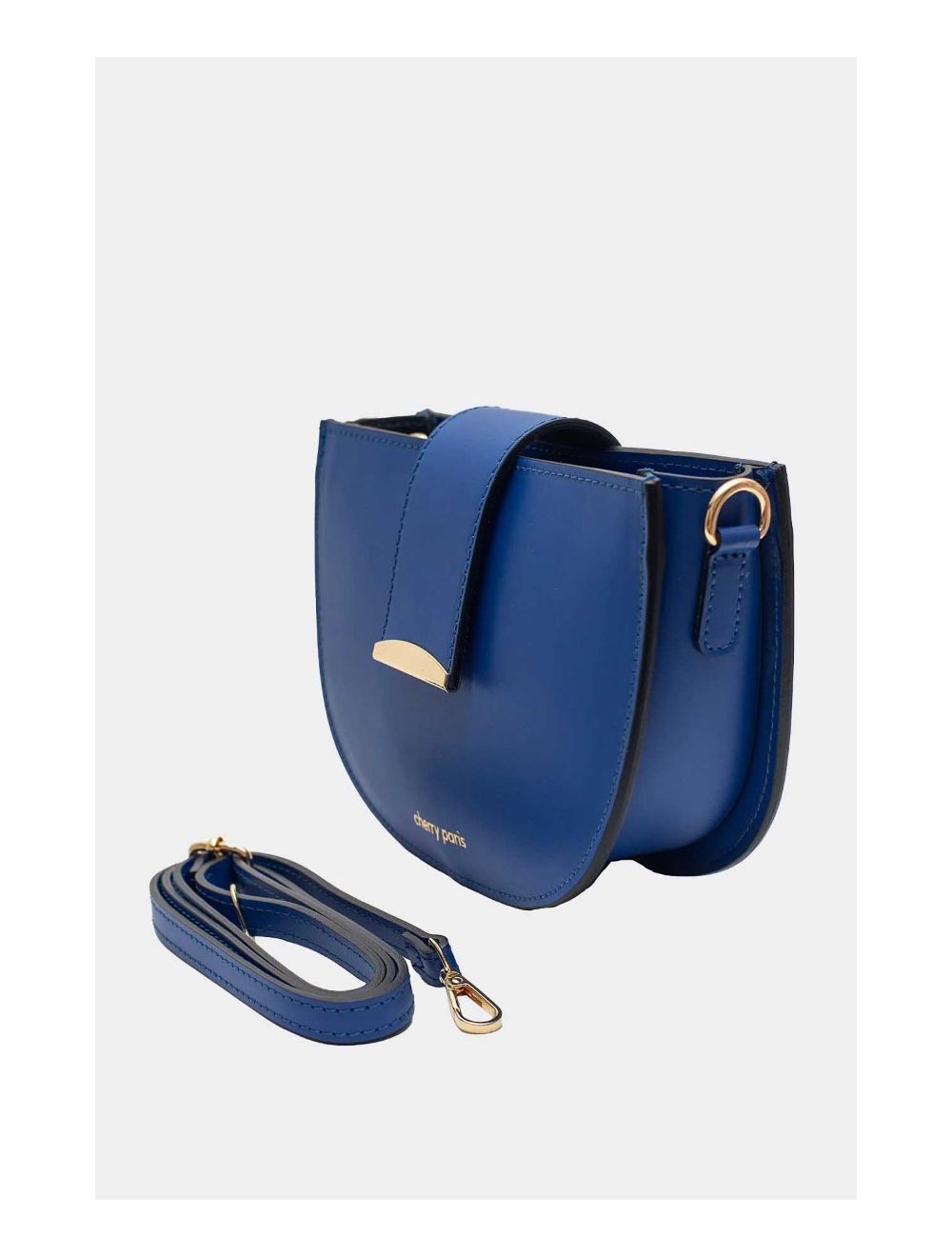 Tom&eva Sac Porté Croisé En Croûte Cuir Vachette Lisse 4077 TIGUIDA-Bleu Roi