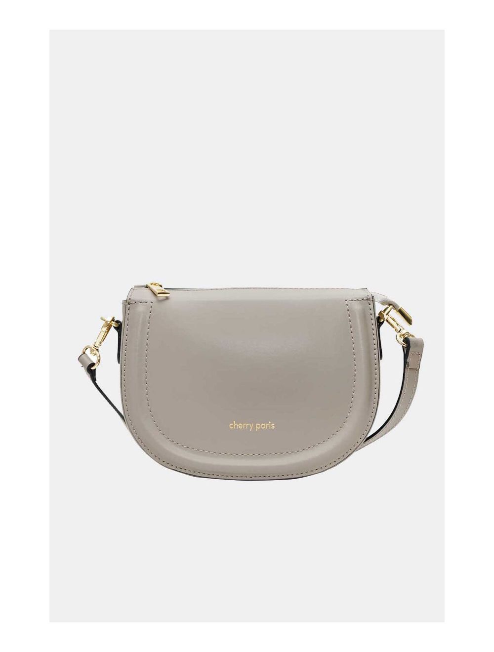 Tom&eva Sac Porté Croisé En Croûte Cuir Vachette Lisse 4096 TINA-Taupe