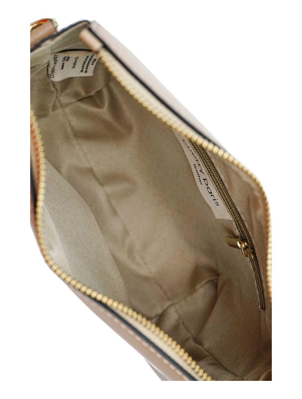 tom&eva Sac Porté Croisé en Croûte Cuir Vachette Lisse 4096 TINA-Sable