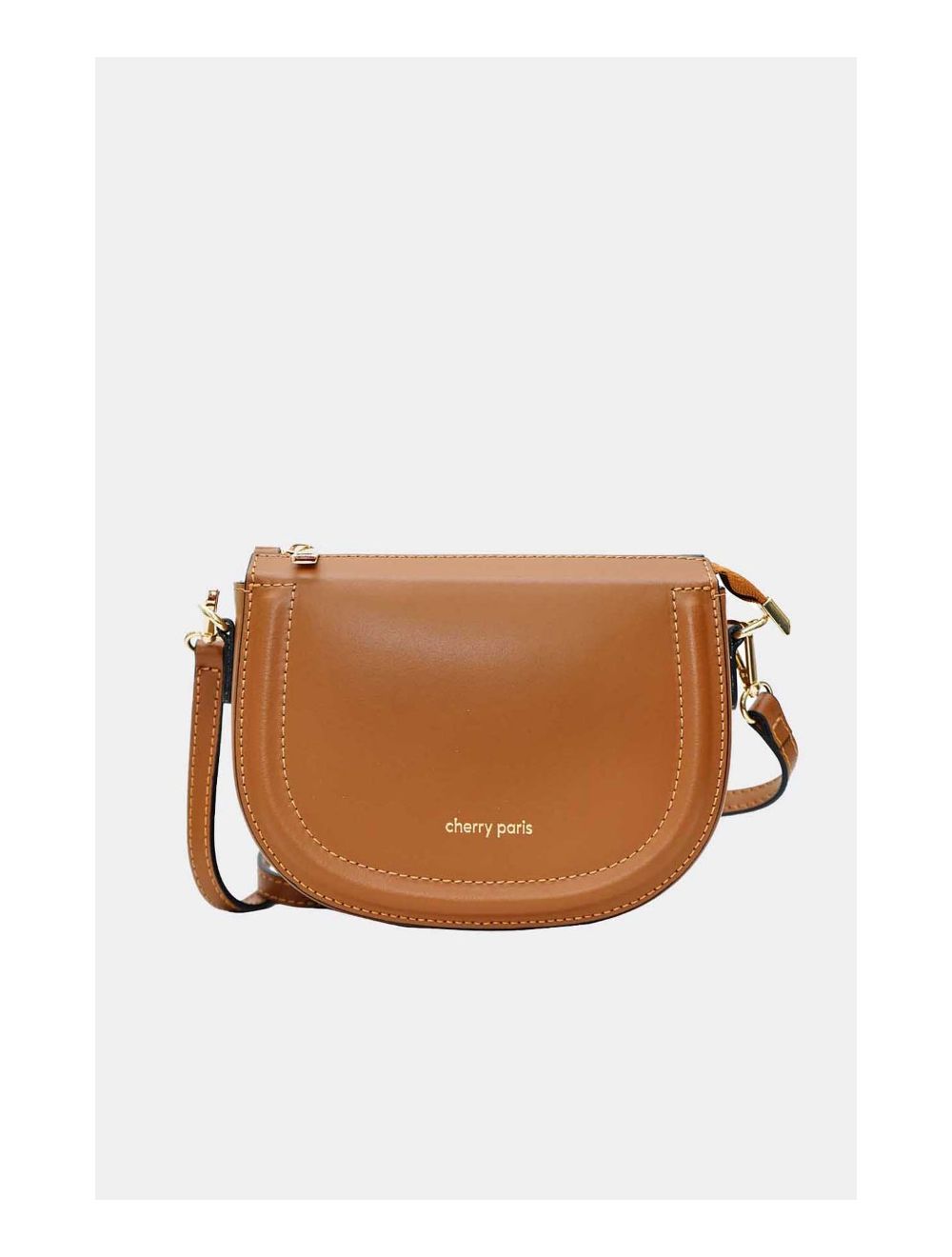 Tom&eva Sac Porté Croisé En Croûte Cuir Vachette Lisse 4096 TINA-Camel