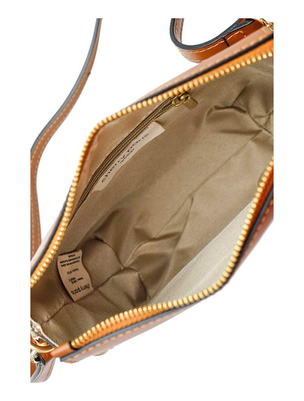 tom&eva Sac Porté Croisé en Croûte Cuir Vachette Lisse 4096 TINA-Camel