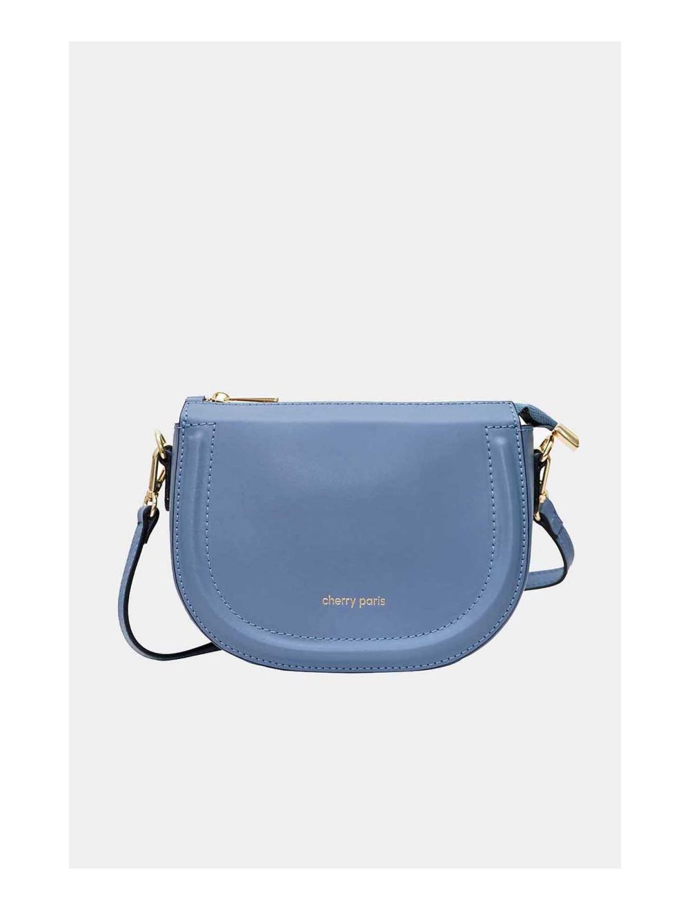 Tom&eva Sac Porté Croisé En Croûte Cuir Vachette Lisse 4096 TINA-Bleu