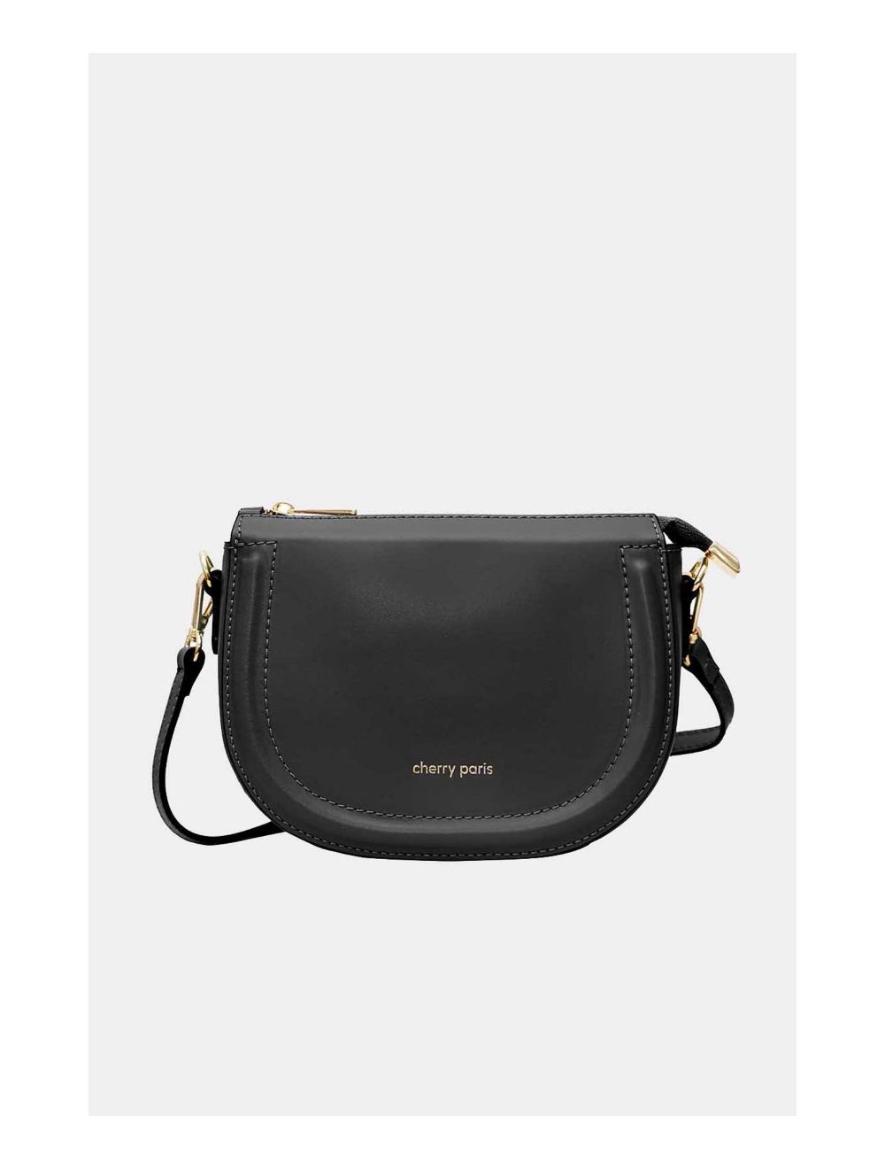 Tom&eva Sac Porté Croisé En Croûte Cuir Vachette Lisse 4096 TINA-Noir