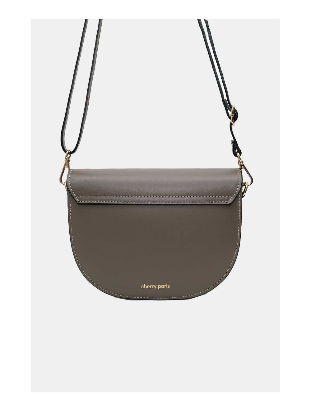 Tom&eva Sac Porté Croisé En Croûte Cuir Vachette Lisse 4125 AVRIL-Taupe