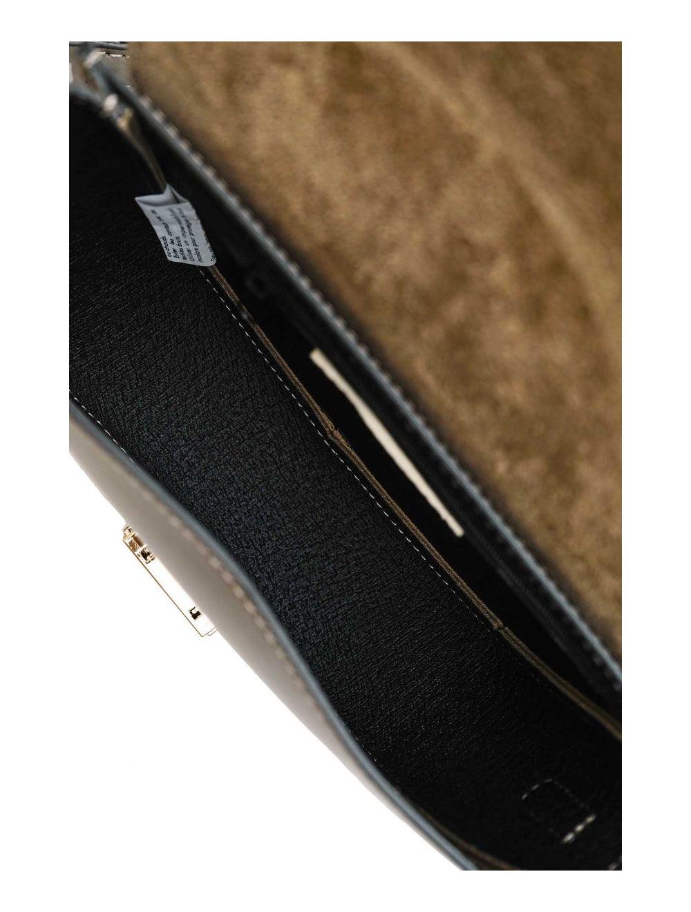 tom&eva Sac Porté Croisé en Croûte Cuir Vachette Lisse 4125 AVRIL-Taupe