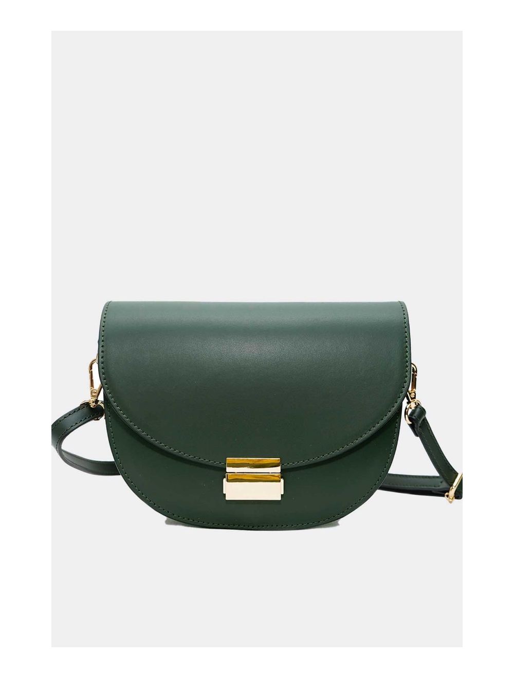 Tom&eva Sac Porté Croisé En Croûte Cuir Vachette Lisse 4125 AVRIL-Vert