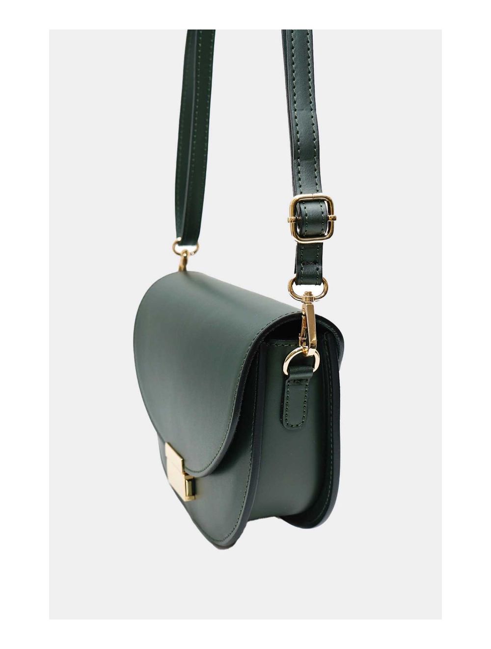 Tom&eva Sac Porté Croisé En Croûte Cuir Vachette Lisse 4125 AVRIL-Vert