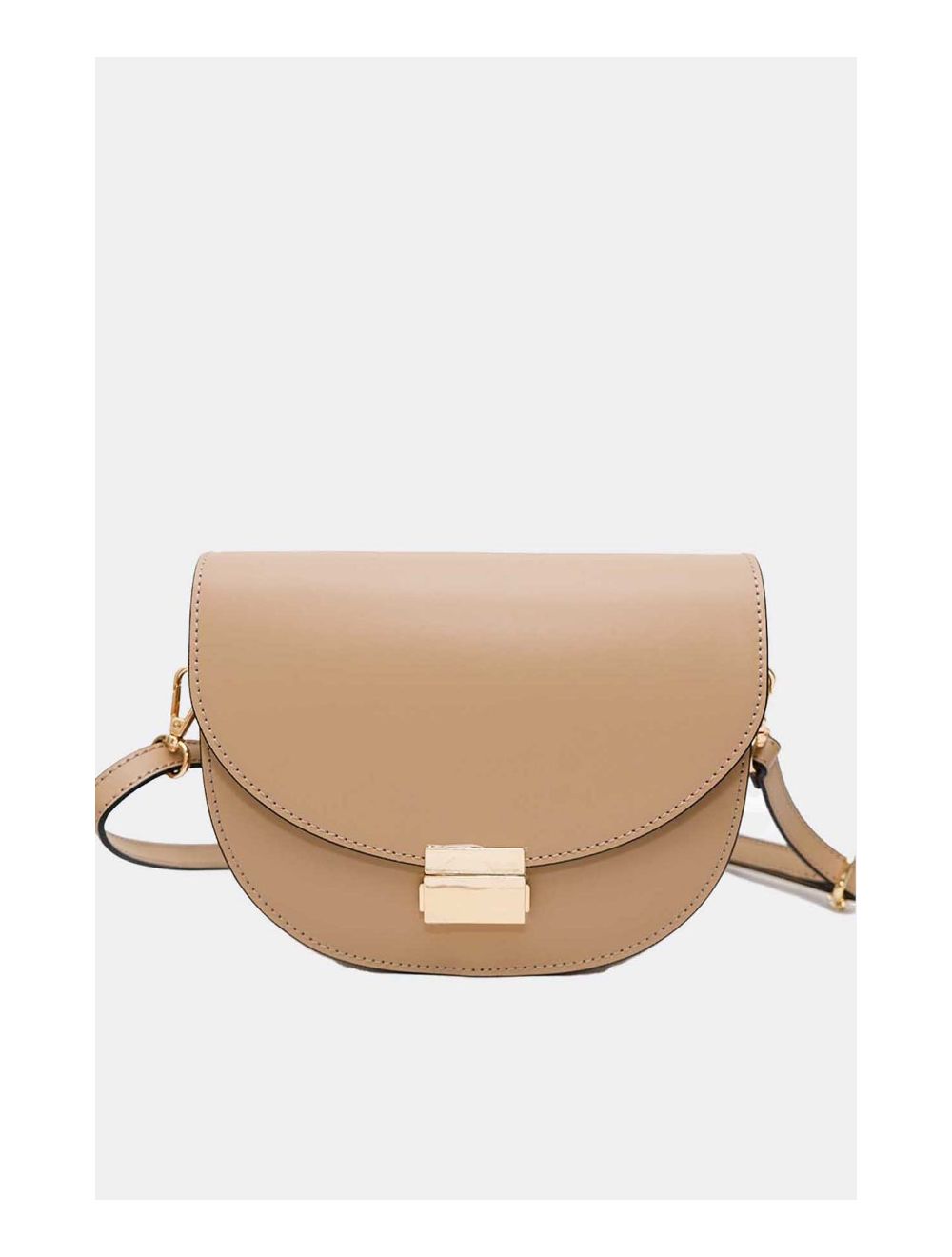 Tom&eva Sac Porté Croisé En Croûte Cuir Vachette Lisse 4125 AVRIL-Sable