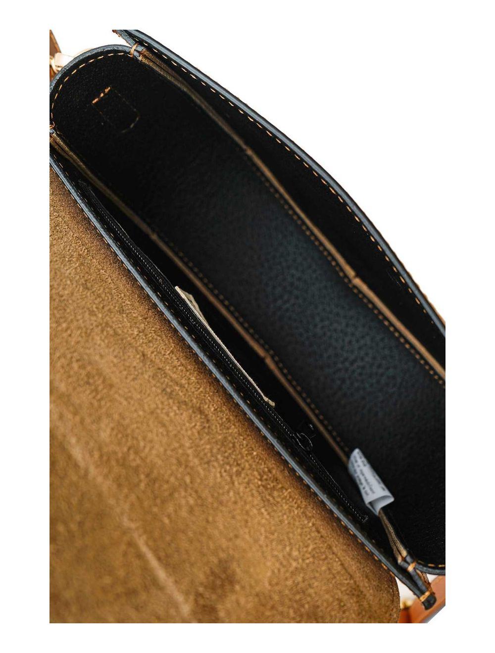 tom&eva Sac Porté Croisé en Croûte Cuir Vachette Lisse 4125 AVRIL-Camel