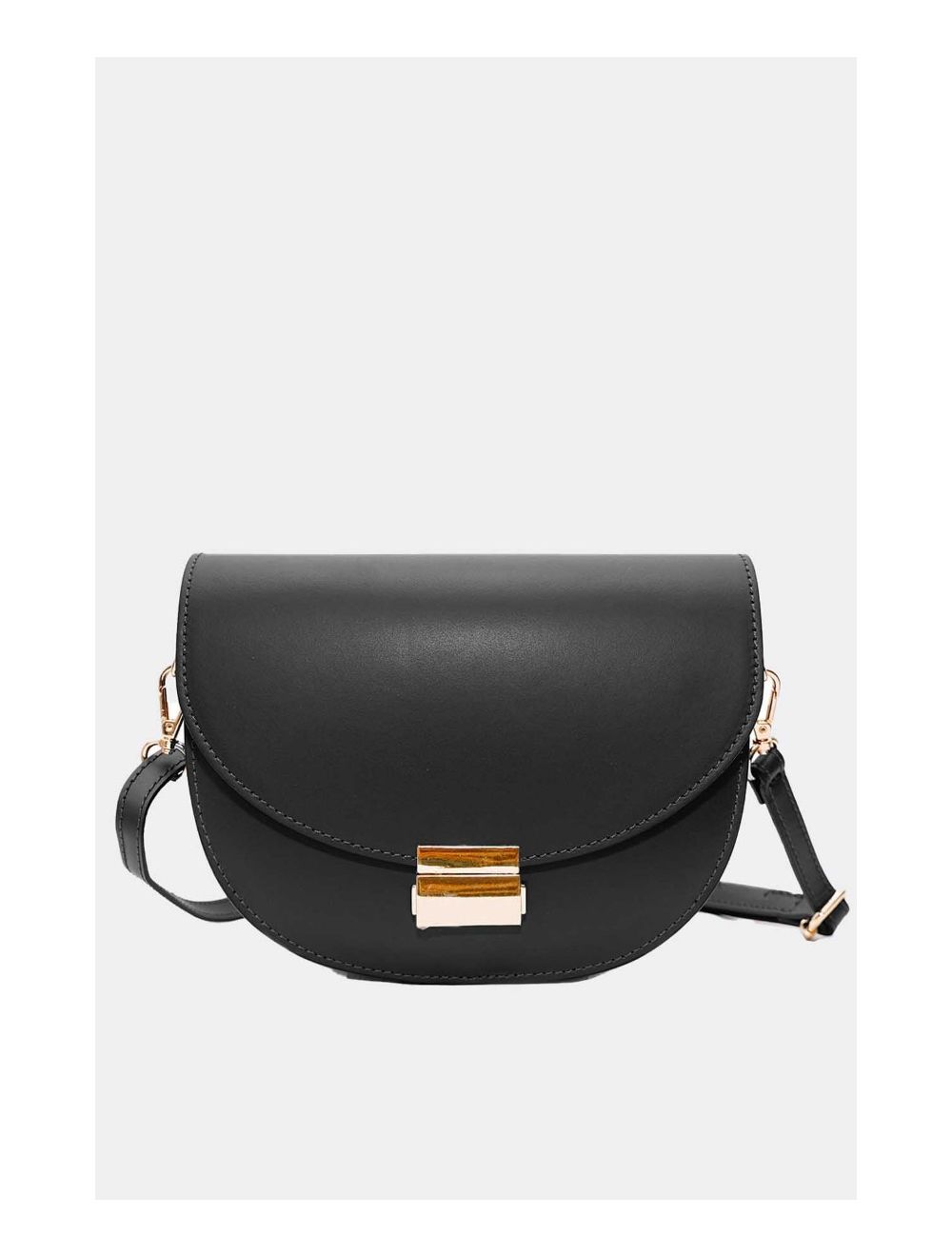 Tom&eva Sac Porté Croisé En Croûte Cuir Vachette Lisse 4125 AVRIL-Noir