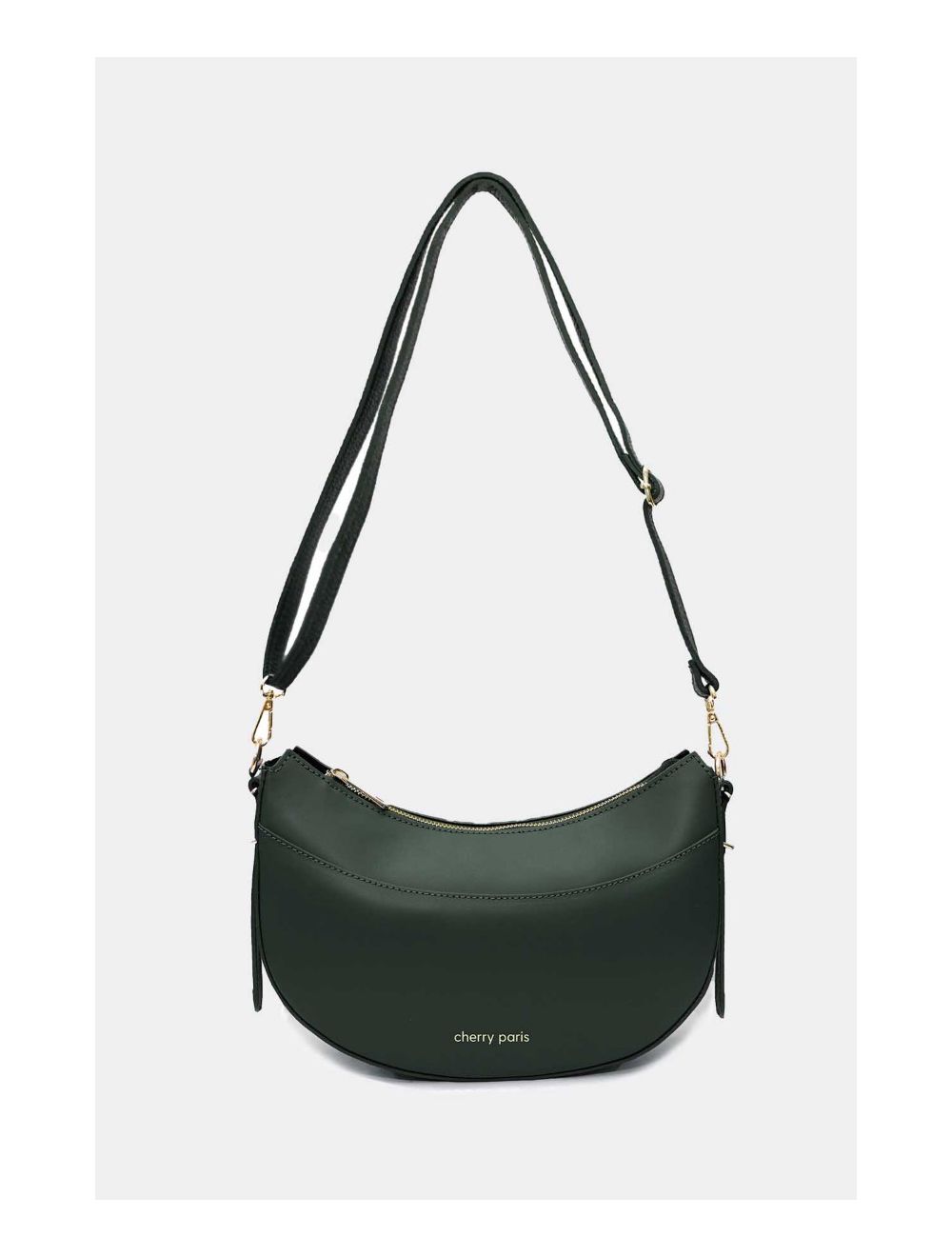 Tom&eva Sac Porté Croisé En Croûte Cuir Vachette Lisse 4148 DAHLIA-Vert