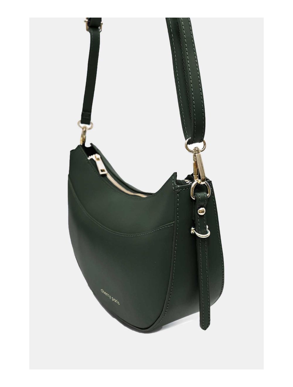 Tom&eva Sac Porté Croisé En Croûte Cuir Vachette Lisse 4148 DAHLIA-Vert