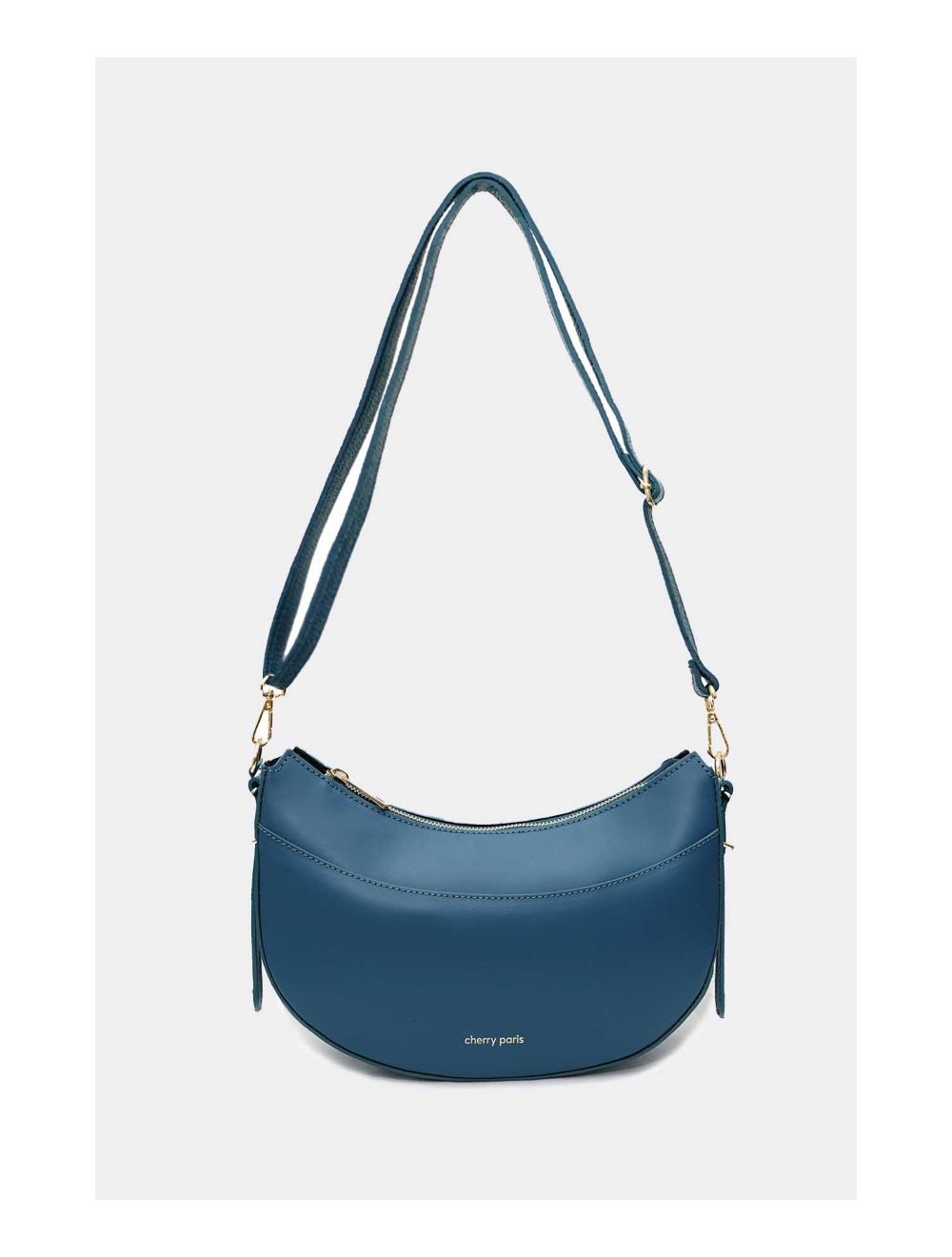 Tom&eva Sac Porté Croisé En Croûte Cuir Vachette Lisse 4148 DAHLIA-Petrole